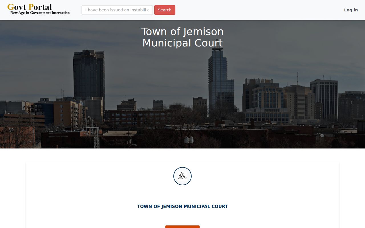 Chilton County warrant lookup at the Jemison municipal portal