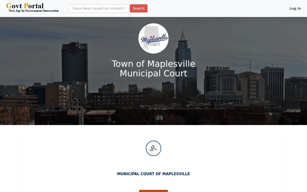 Maplesville municipal portal for Chilton County outstanding warrant routing